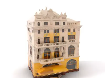Ornate Historical Building model pack Low-poly 3D model