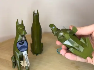 Doberman Key Holder 3D print model
