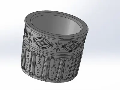 Baroque style vase 3D print model