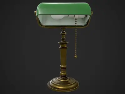 Bank Lamp Low-poly 3D model