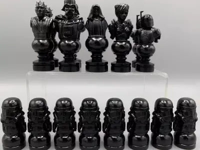 Futuristic Sci-Fi Chess Set Free 3D print model