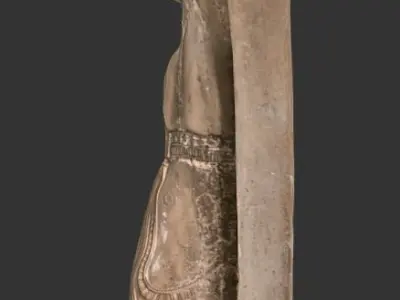 Yakshini Sculpture Low-poly 3D model