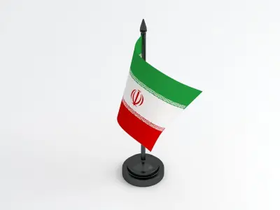 Table Flag Iran 3D model