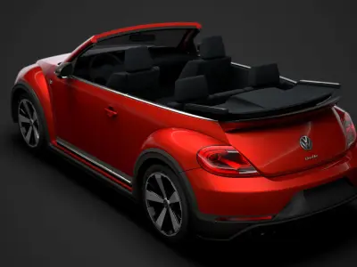 VW Beetle R LIne Convertible 2020 3D model