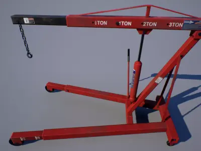 Engine Hoist Low-poly 3D model by silvertm