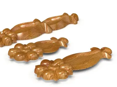 Carved decor vertical 001 source 3dsmax file 3D model