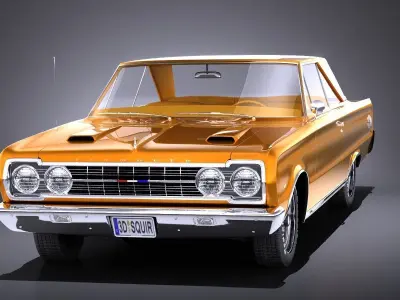 Plymouth GTX 1967 VRAY 3D model