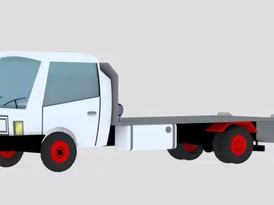 cartoon tow truck 3D model