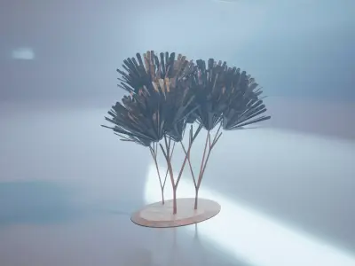 Conceptual shrub S1Bv6 Low-poly 3D model