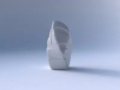 Vase twisted arc quadratic with smooth ribbons 3D print model
