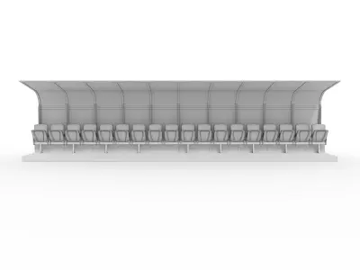 Soccer Bench 13 3D model