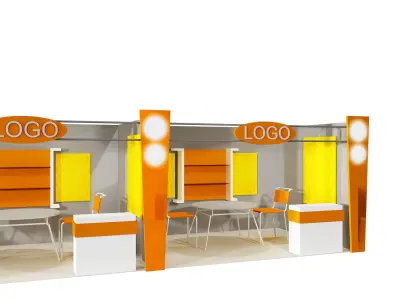 Booth Exhibition Stand a406b 3D model