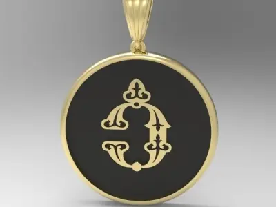 Decorative Letter C 3D print model