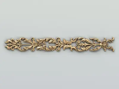 Carved decor horizontal 035 3D model