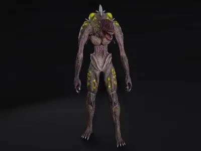 Mutant  monster Low-poly 3D model