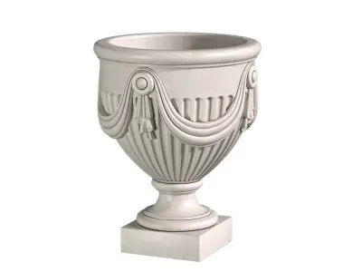 Ornamental flowerpot Classic outdoor vase 3D model