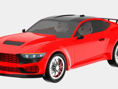Generic Sport Car red 3D model