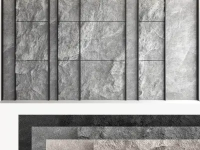 Decorative wall panel set 56 3D model