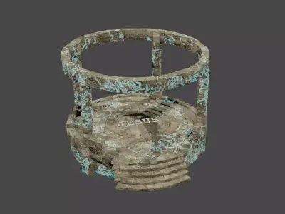 autel old rusty fountain Free 3D model