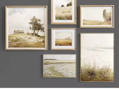 Minimal Photo Frame Set - 17 Low-poly 3D model