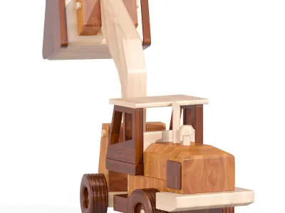 Cat dirt Loader Wood 3D model