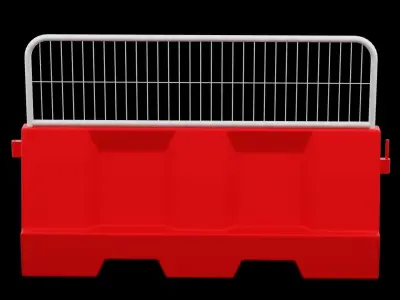 Street Barrier Base Low-poly 3D model