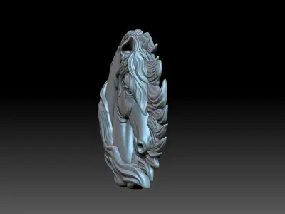 Decor with a horse 3D print model