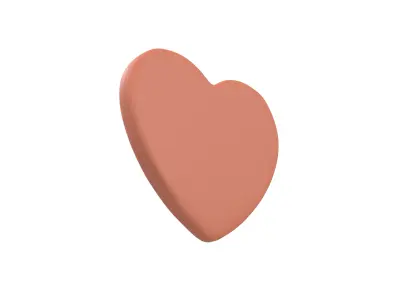 Twitter Heart Emoji v1 007 Low-poly 3D model
