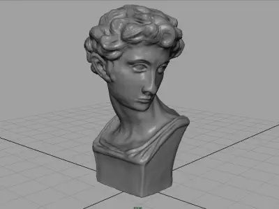 Giuliano de Medici Bust Low-poly 3D model