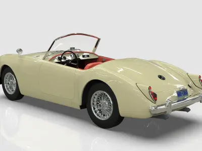 1961 MG MGA Roadster  Low-poly 3D model