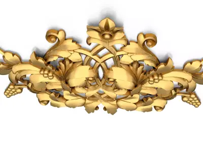 carved classic decorative ornament cnc 3d printing stl 39  3D model
