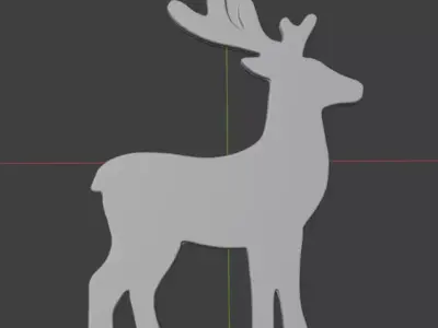 Reindeer ornament 3D print model