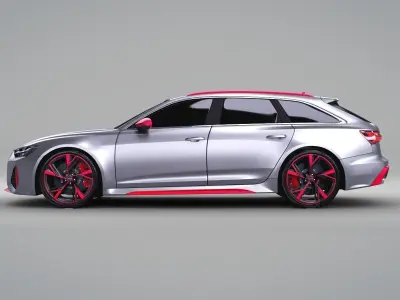 Audi RS6 2020 HQ Exterior model 3D model