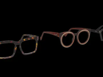 Set Of Colorful Glasses 2 3D model