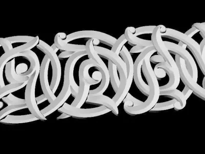 Central decor ornament for furniture 3D model 291
