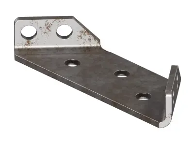 Rusty Trapezoid Angle Bracket 3D model