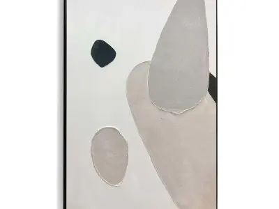 Plaster Two Photo Frame 497 Low-poly 3D model