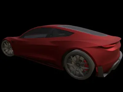 Tesla Roadster Electric Supercar 2020 3D model