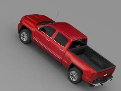 Chevrolet Silverado LTZ Z71 Crew Cab GMTK2 St Box 2016 3D model