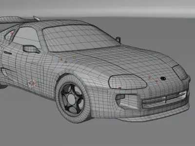 toyota supra  Low-poly 3D model