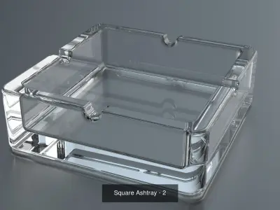 Ashtray Pack x6 3D Model Collection