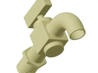 Plastic Exquisite Taper Faucet Toy 3D model