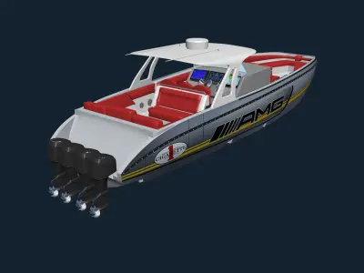 AMG Cigarette Speed BOAT 3D model