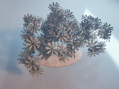 Conceptual shrub S1Bv3 Low-poly 3D model