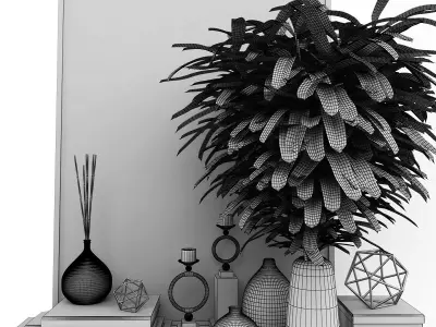Decor set 074 Low-poly 3D model