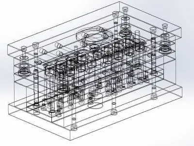 Injection Mold Design for Plastic Item 3D print model