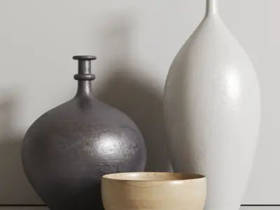 Interior Decor Set - 6 Items 3D model