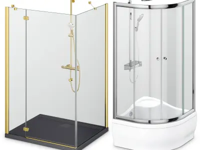Cabin showers Radaway set 165 3D model