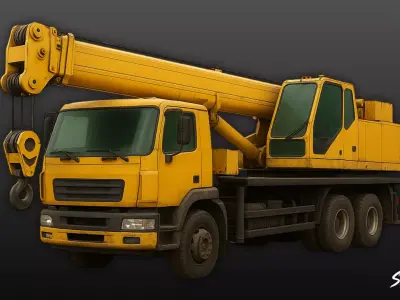 Crane Low-poly 3D model