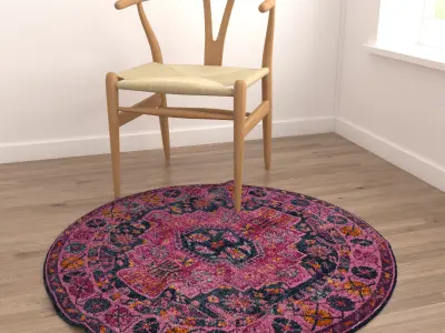 Round Rug Set 21 3D model